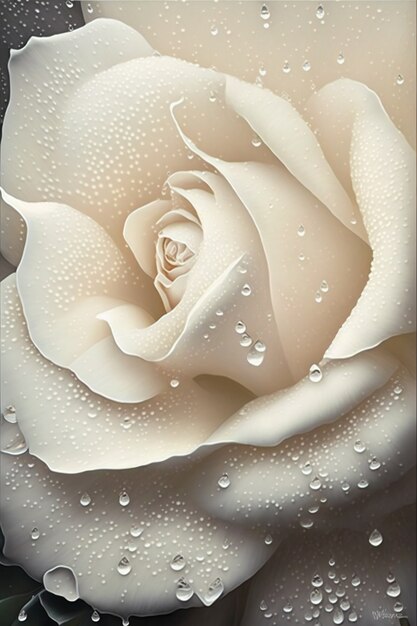 Above view white rose background