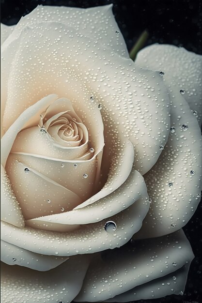 Above view white rose background