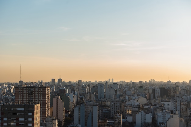 View of wide-spread urban area cityscape