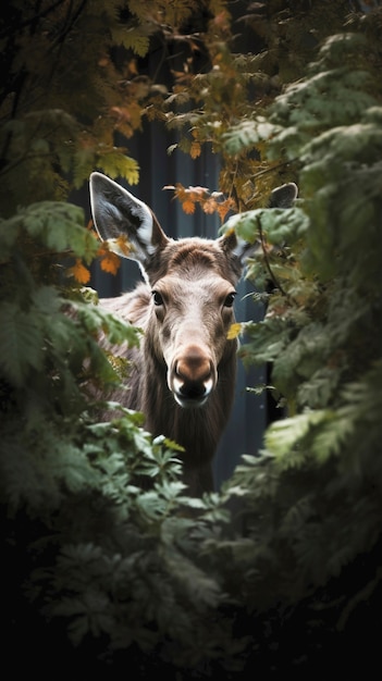 Free Photo view of wild elk in nature