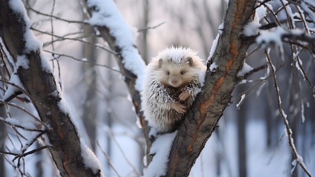 Free Photo view of wild hedgehog