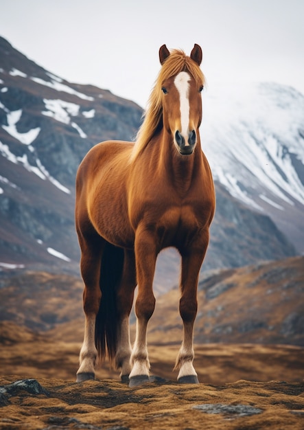 Free photo view of wild horse