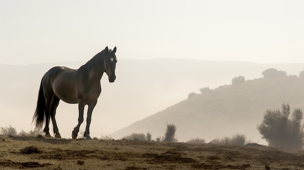 Free photo view of wild horse