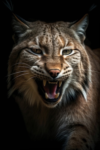 Free Photo view of wild lynx in nature