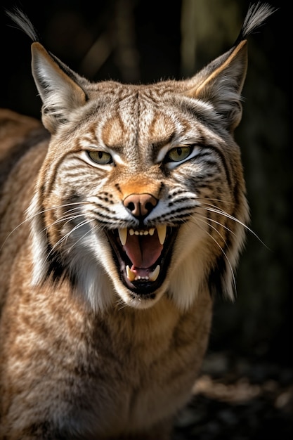 Free photo view of wild lynx in nature