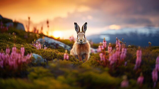 View of wild rabbit