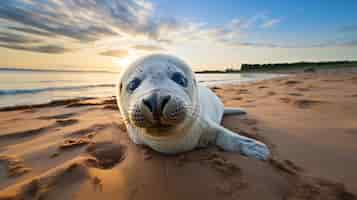 Free photo view of wild seal