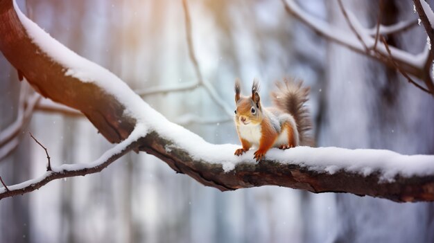 View of wild squirrel