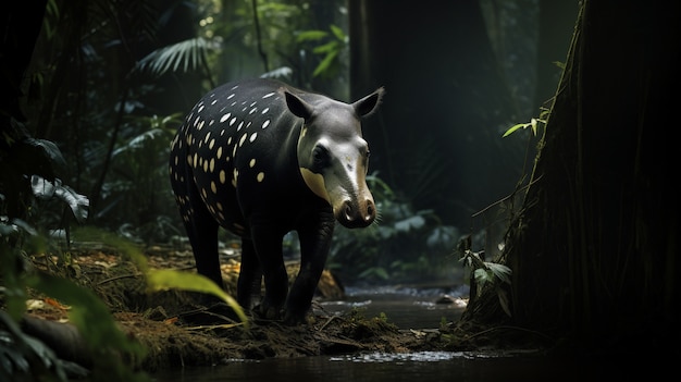 Free Photo view of wild tapir