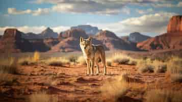 Free photo view of wild wolf