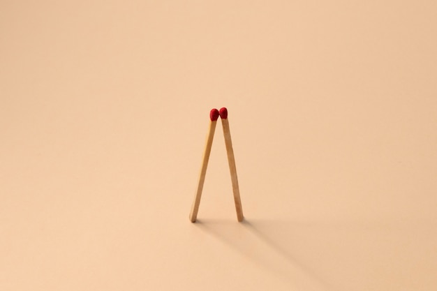 Free photo view of wooden matchsticks