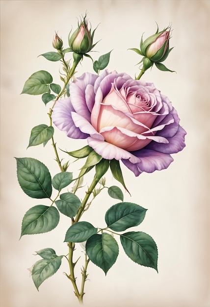 Free Photo vintage botanical flower wallpaper