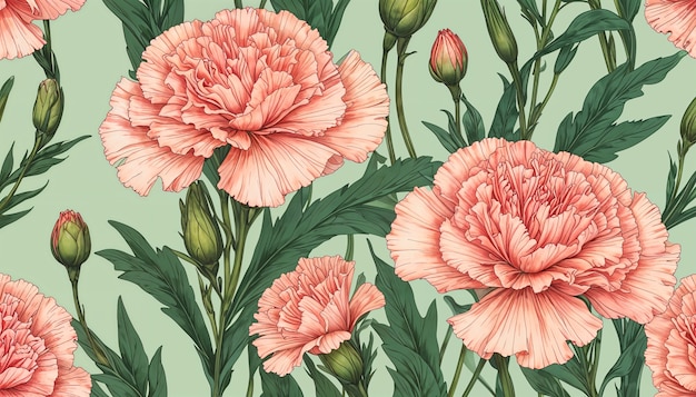 Vintage botanical flower wallpaper