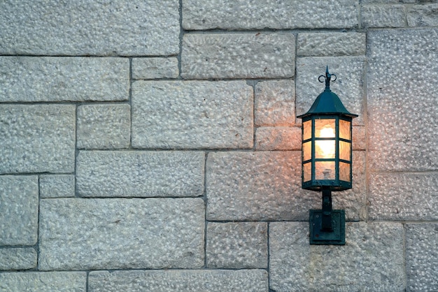 Free Photo vintage lamp on street of quebec city