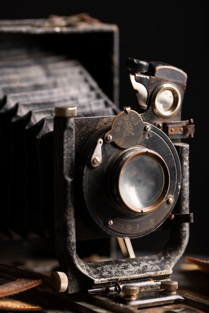 Vintage objects arrangement still life