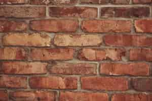 Free photo vintage red brick wall texture background. old brick wall texture.