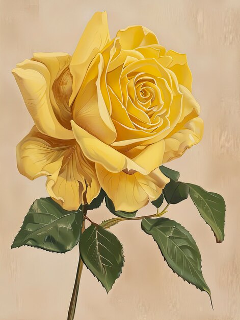 Vintage rose digital art