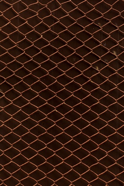 Vintage rusty chain link fence