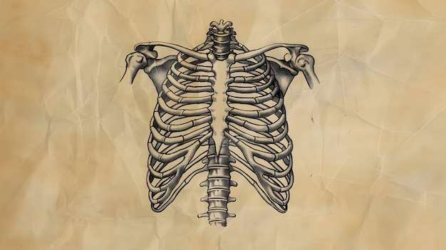 Free Photo vintage style anatomy drawing