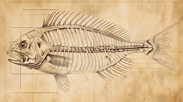 Vintage style anatomy drawing