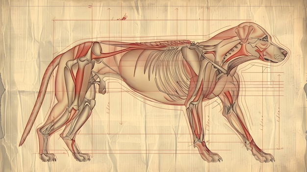 Free photo vintage style anatomy drawing