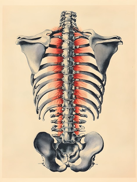 Free Photo vintage style anatomy drawing