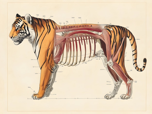 Free Photo vintage style anatomy drawing