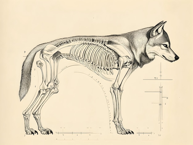 Free photo vintage style anatomy drawing