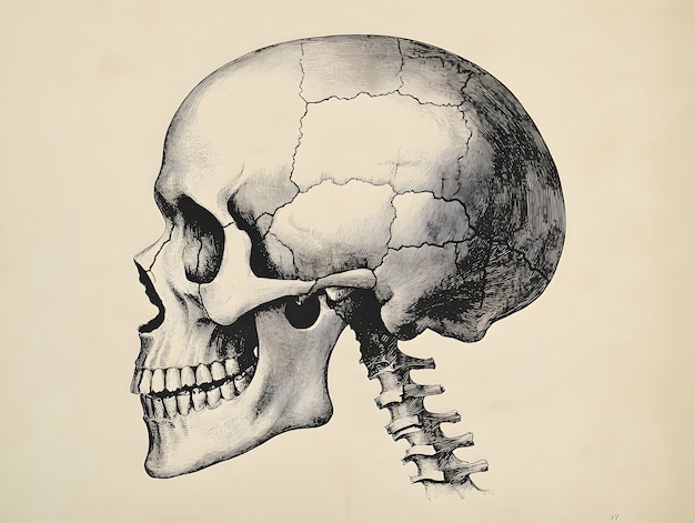 Free Photo vintage style anatomy drawing