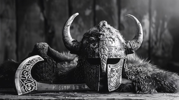 Free photo vintage style soldier helmet still life