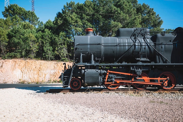 Free Photo vintage train in sunny day