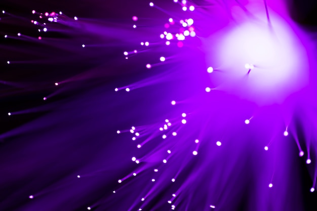 Violet fiber optics lights abstract background