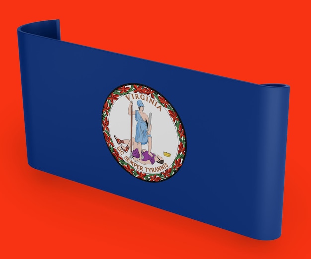 Free photo virginia flag ribbon banner