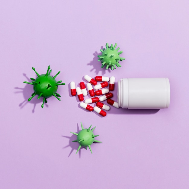 Free Photo virus bacteria and pills