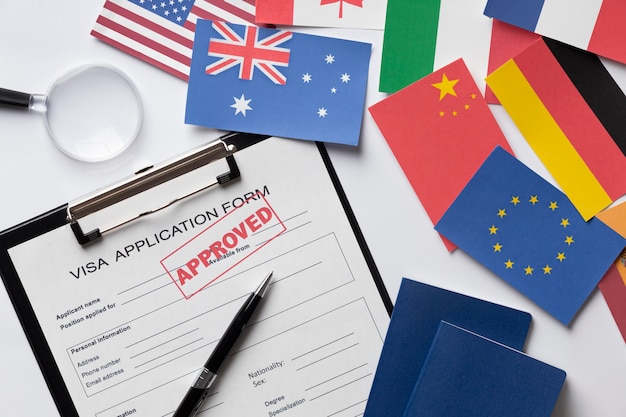 Visa application for different countries arrangement