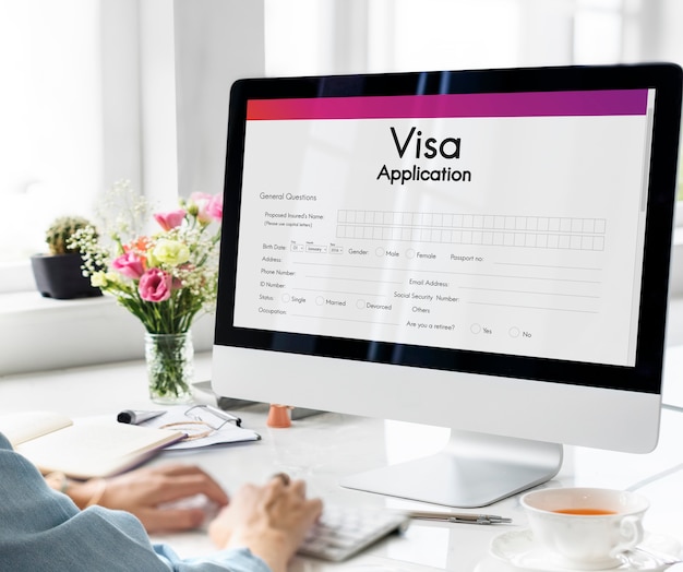 Visa Application Travel Form Concept