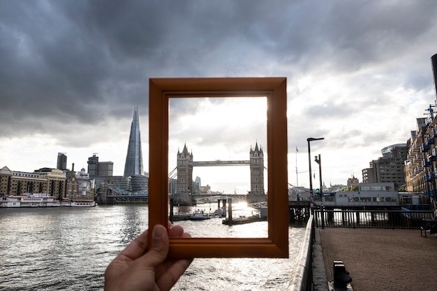 Visiting site behind photo frame