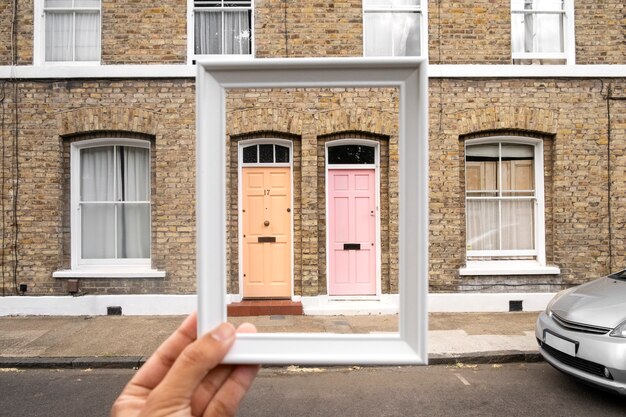 Visiting site behind photo frame