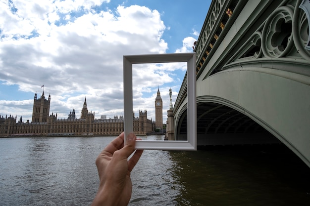 Visiting site behind photo frame