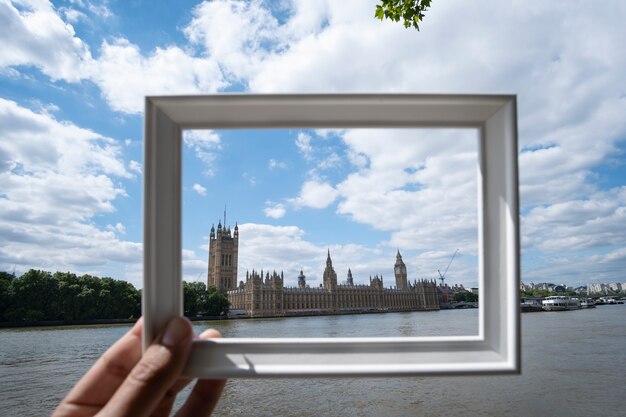 Visiting site behind photo frame