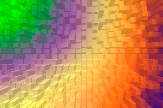 Vivid abstract background - Cubes