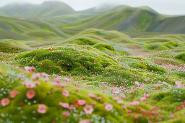 Vivid colours plants in natural environment