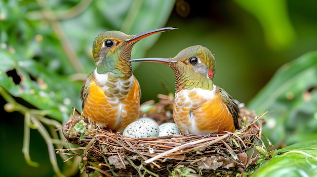 Free Photo vividly colored hummingbird in natural environment