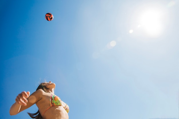 Free Photo volleyball high in the air