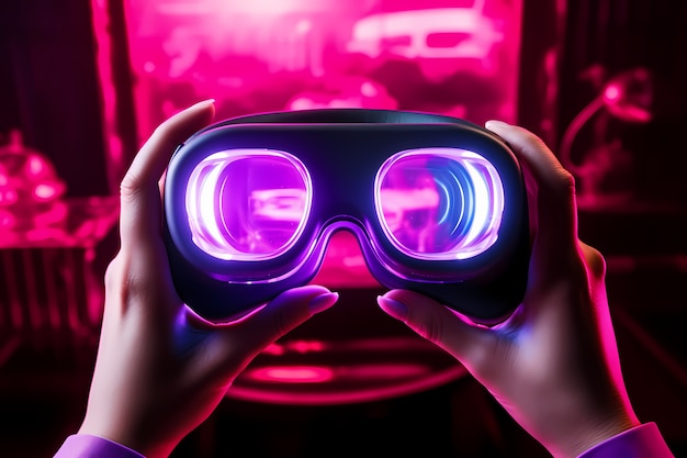 Free photo vr glasses for gaming