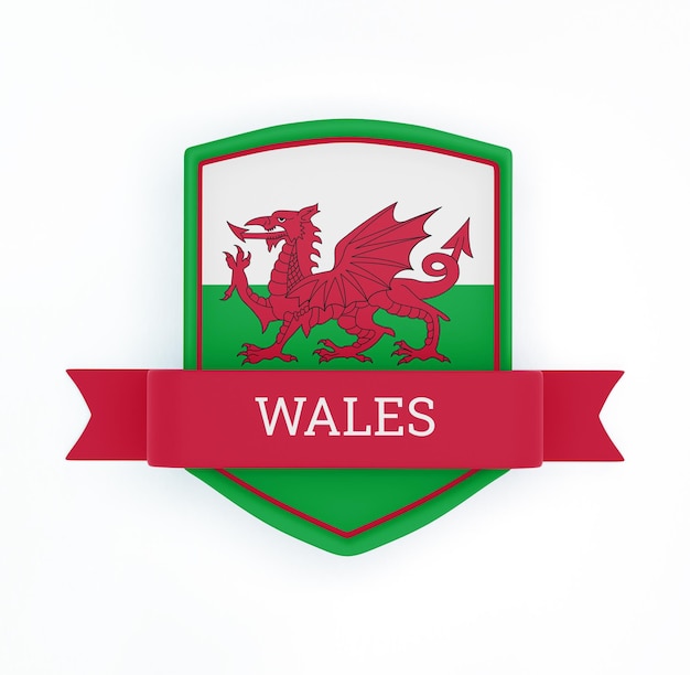 Free Photo wales flag with banner