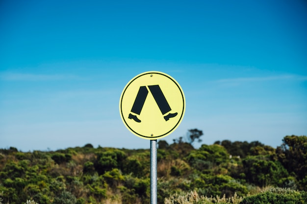 Free Photo walking sign