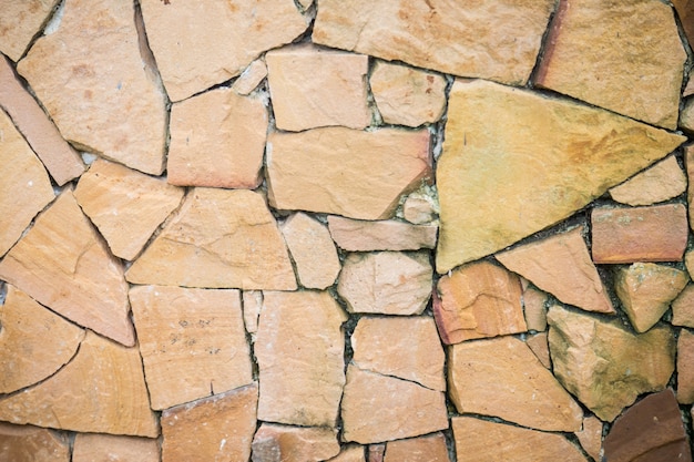 Wall of irregular stones