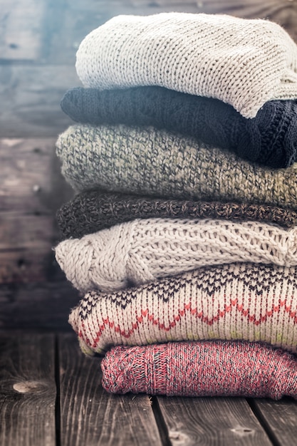 Free photo warm cozy sweaters