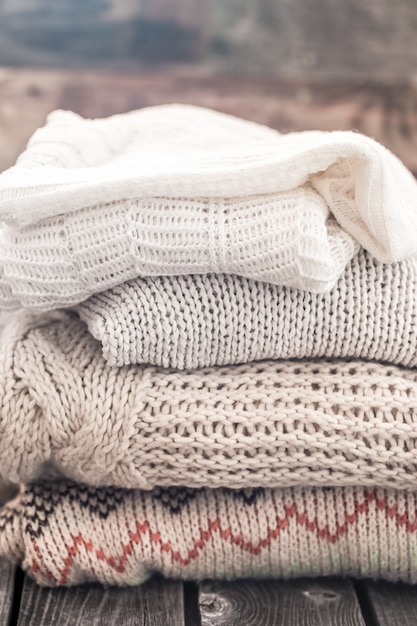 Free photo warm cozy sweaters